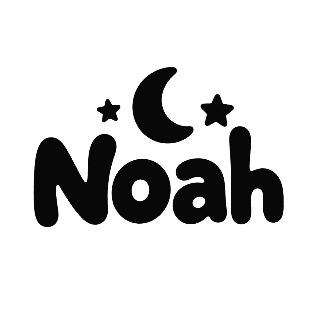 Baby nursery monogram — "Noah" example, for nursery decor, blankets