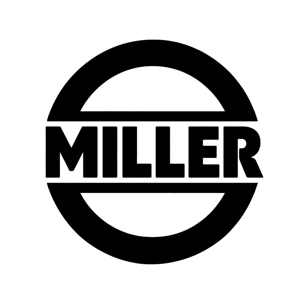 Circle split monogram — "Miller" example, for family signs, doormats