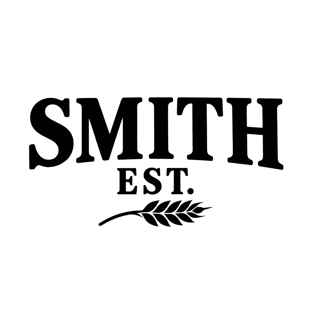Farmhouse monogram — "Smith" example, for kitchen signs, towels