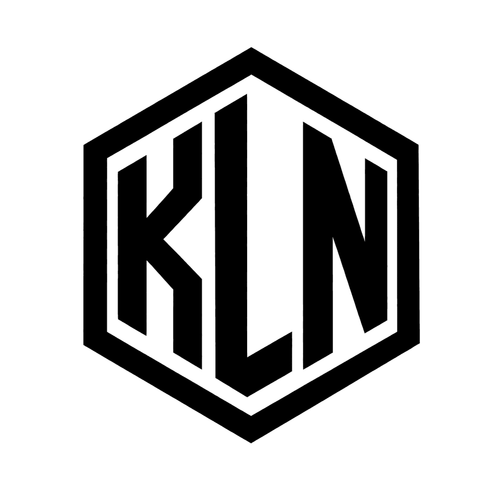 Hexagon monogram — "KLN" example, for modern decor, logos
