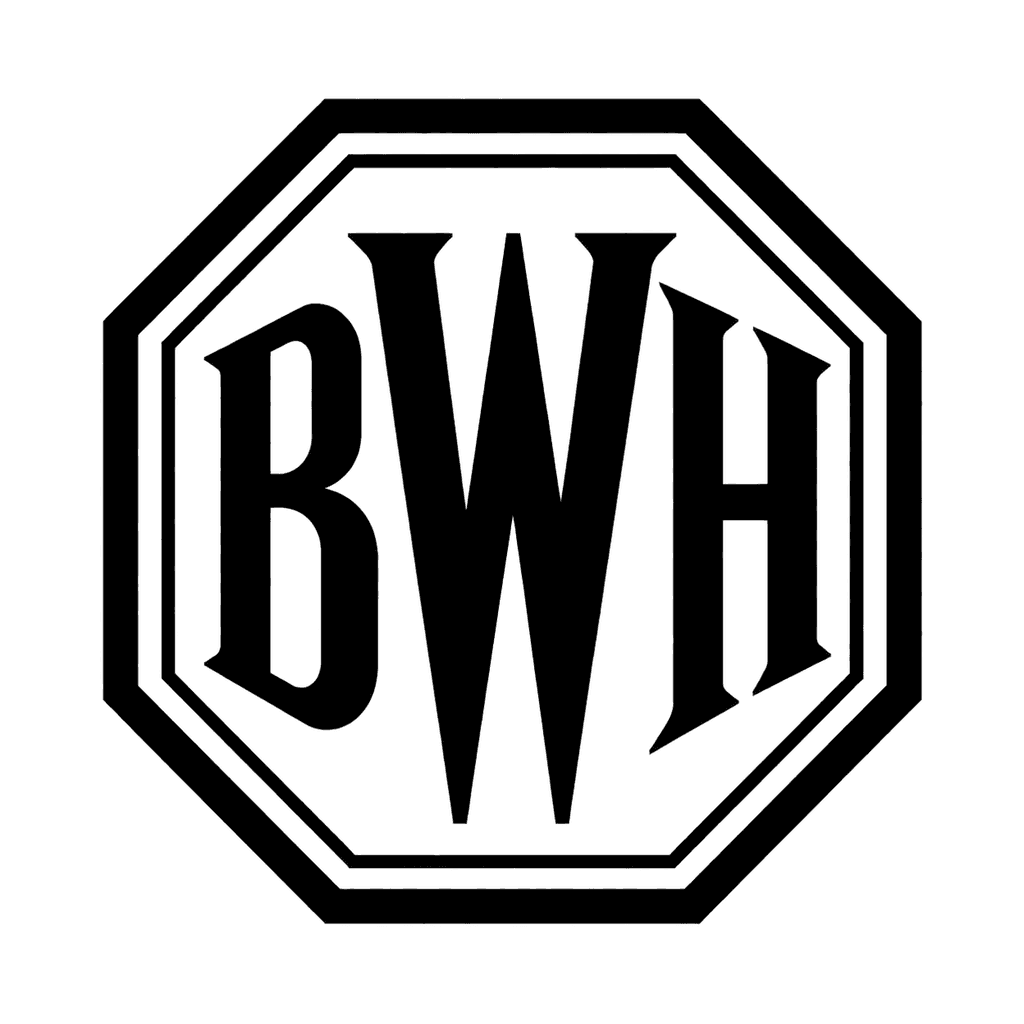 Octagon monogram — "BWH" example, for labels, badges