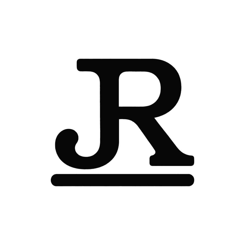 Western ranch brand monogram — "JR" example, for leather, wood burning
