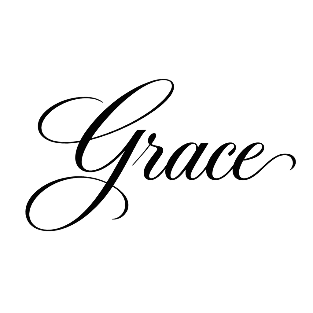 Spencerian monogram — "Grace" example, for vintage gifts, invitations