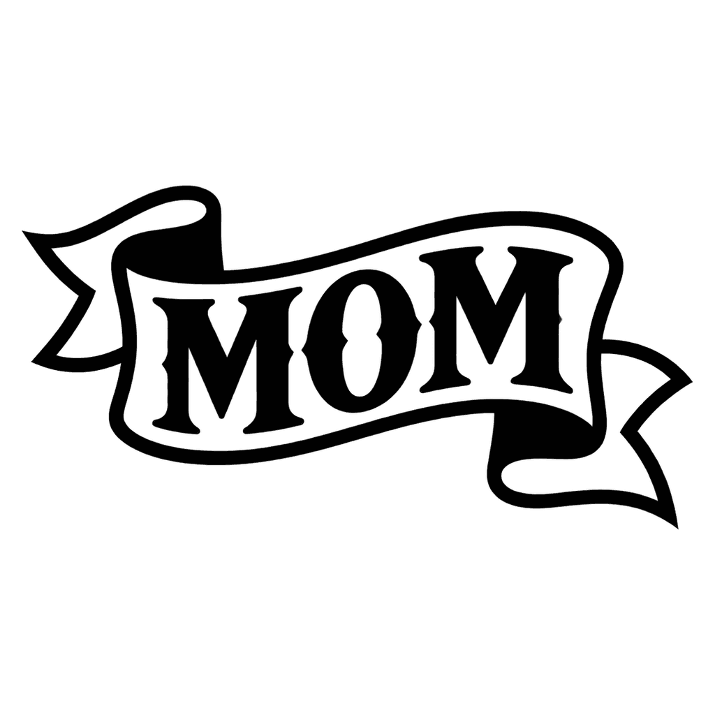 Old-school tattoo monogram — "MOM" example, for shirts, stickers