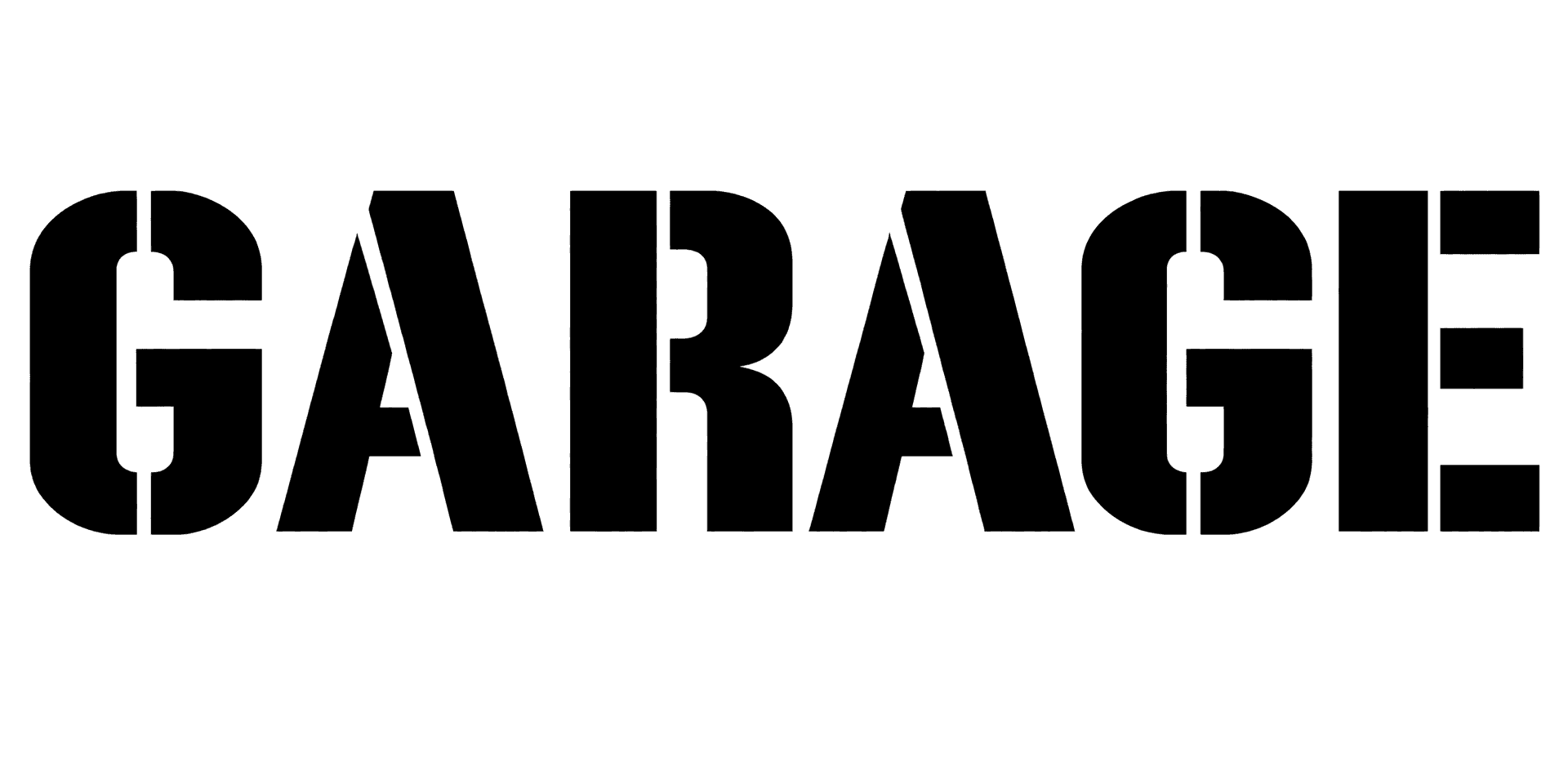 Stencil lettering style