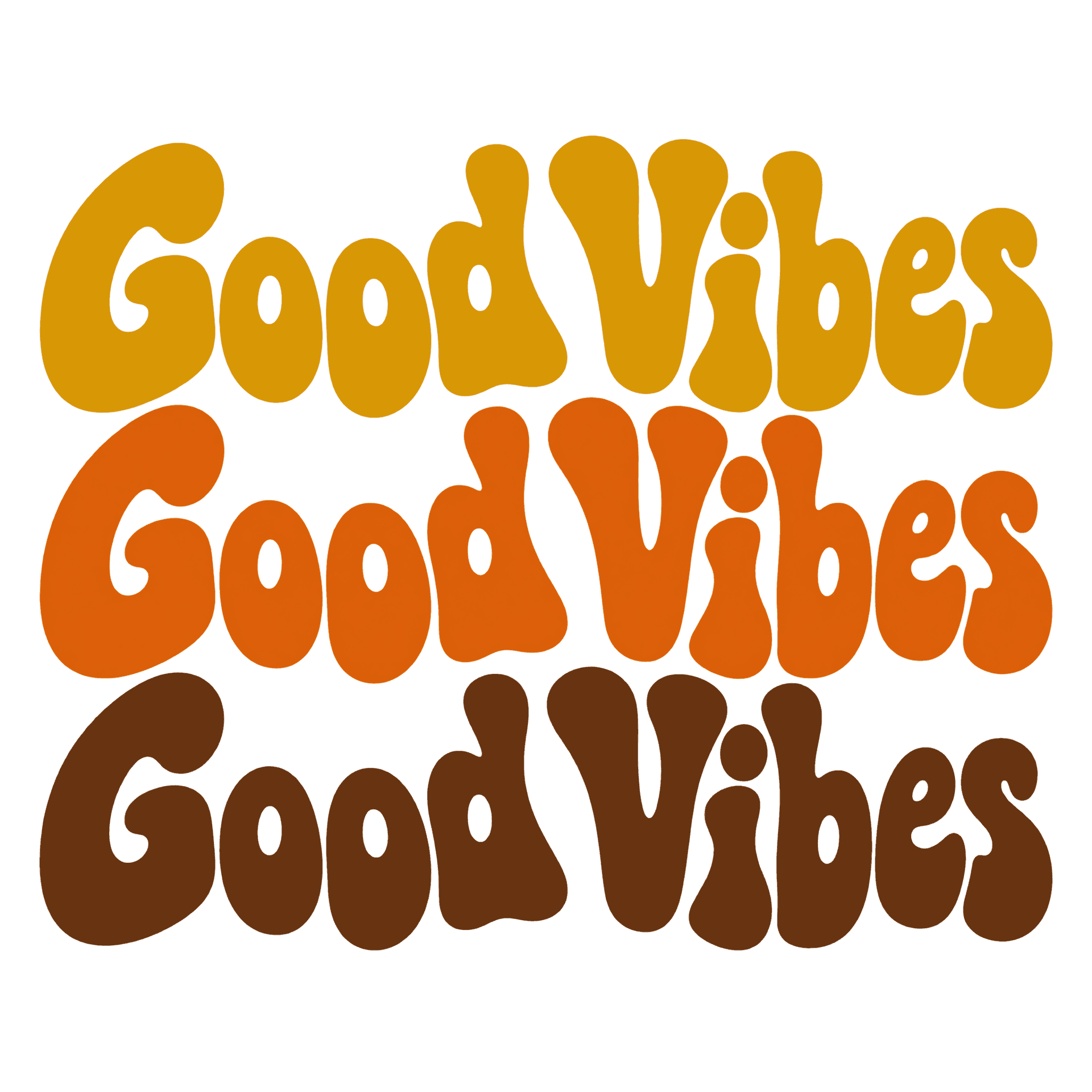 Retro wavy lettering style