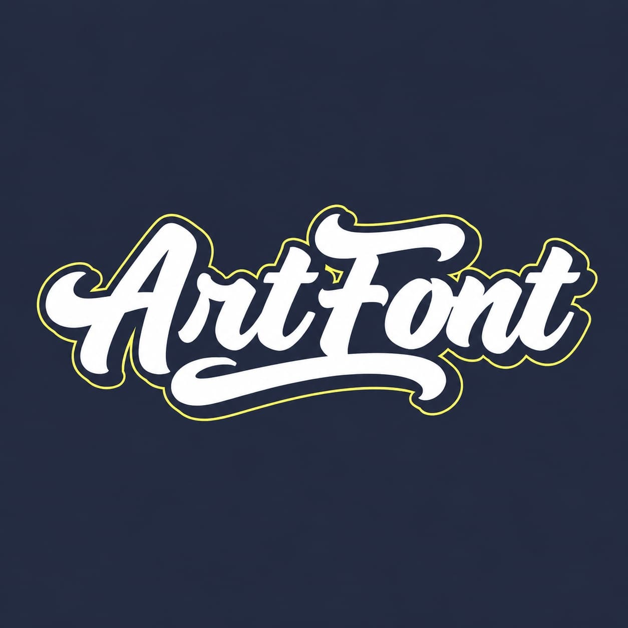 Bold marker script wordmark style example