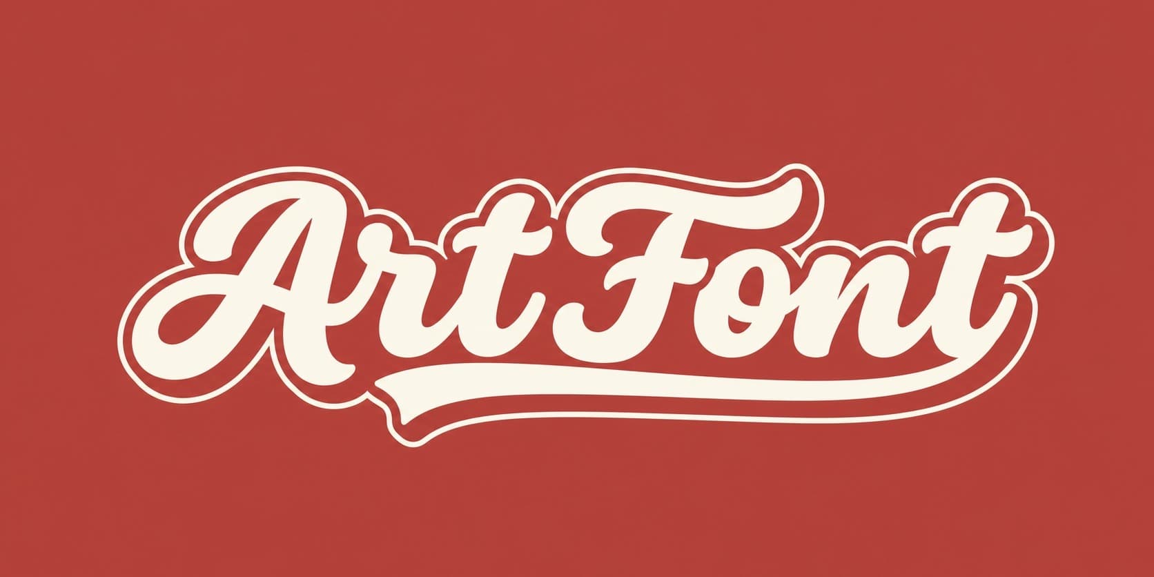 Retro swoosh script lettering style