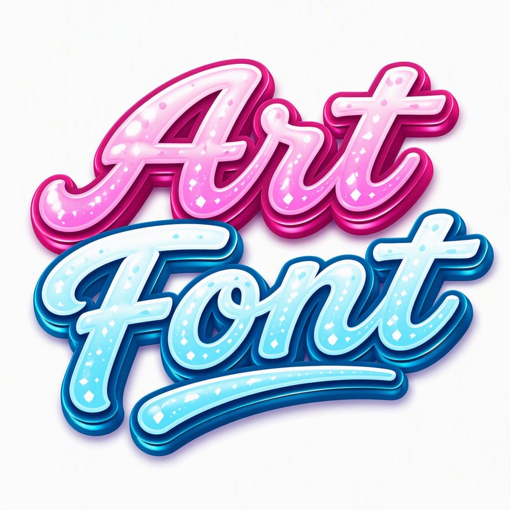 Candy Pop 3D - Cute AI font template with 21350 uses | ArtFont