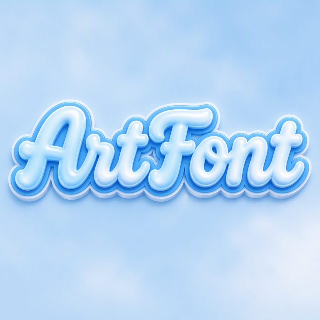Cloud Puff Script - Cute AI font template with 21200 uses | ArtFont