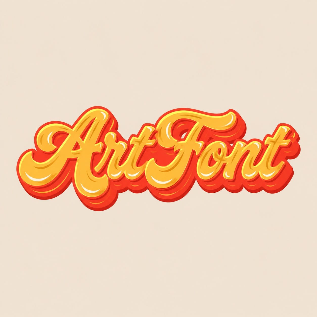 Glossy Retro Script - Retro AI font template with 22000 uses | ArtFont