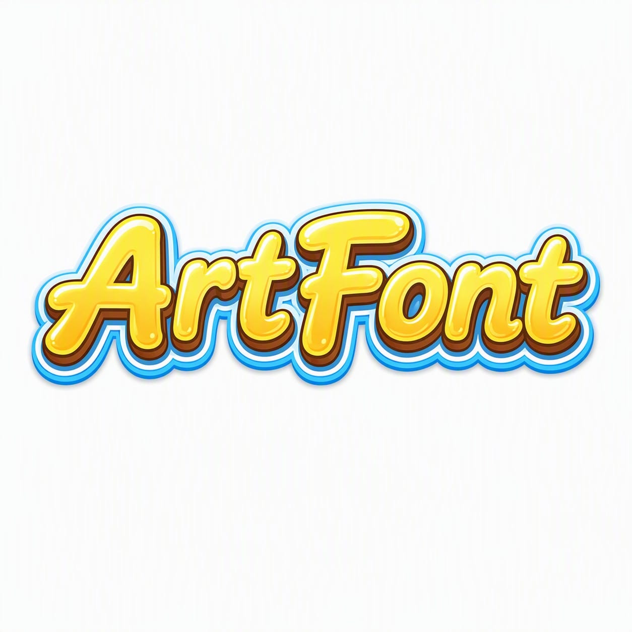 Golden Bubble Cartoon - Cute AI font template with 21300 uses | ArtFont