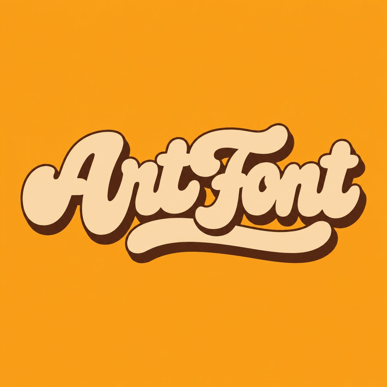 Groovy Extrude Script - Retro AI font template with 22050 uses | ArtFont
