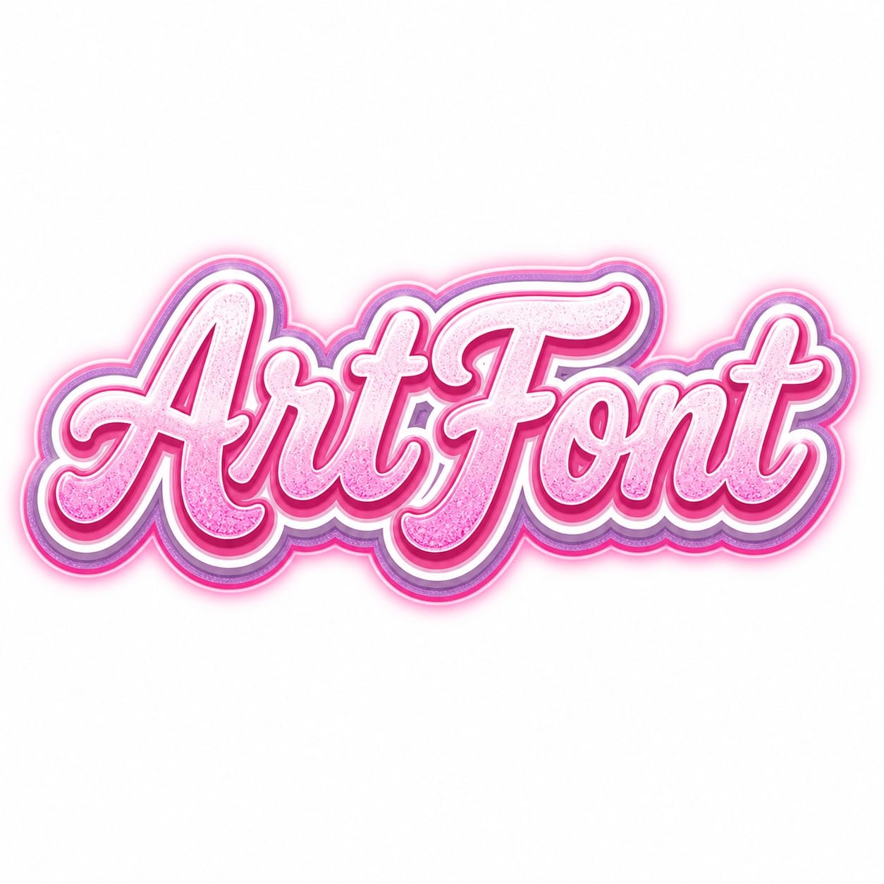 Pink Glitter Script - Cute AI font template with 21400 uses | ArtFont