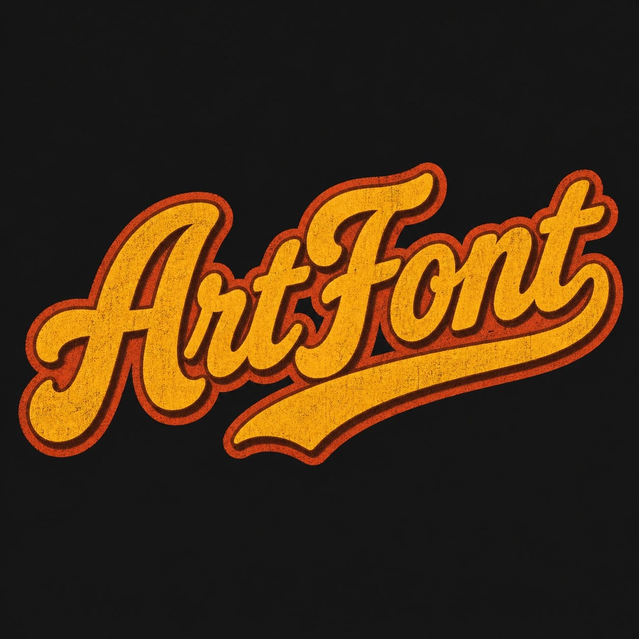 Worn Varsity Script - Retro AI font template with 22200 uses | ArtFont