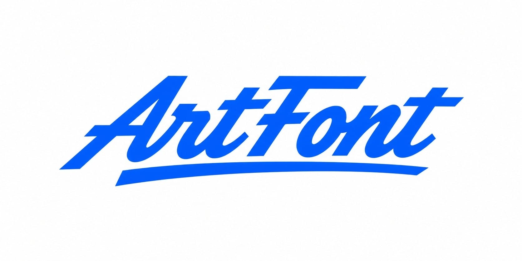 Geometric Blue Script - Wordmark AI font template with 30350 uses | ArtFont