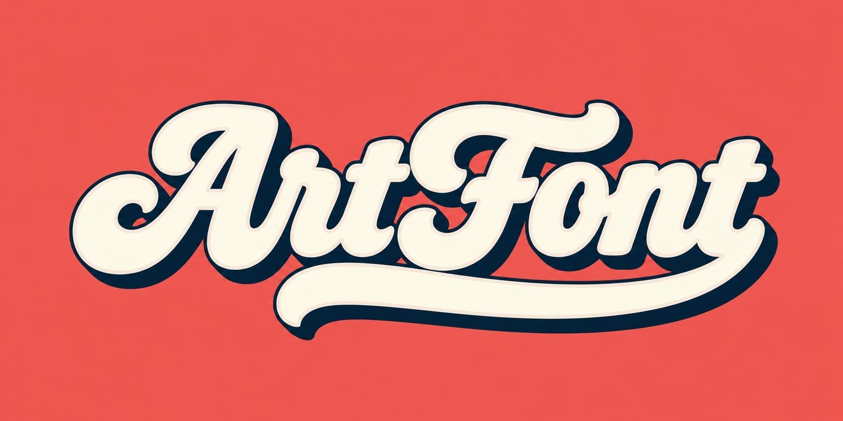 Groovy Navy Shadow - Wordmark AI font template with 30650 uses | ArtFont