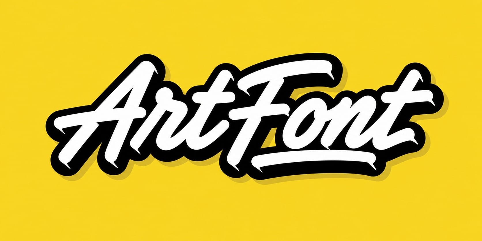 Outlined Brush Script - Wordmark AI font template with 30800 uses | ArtFont