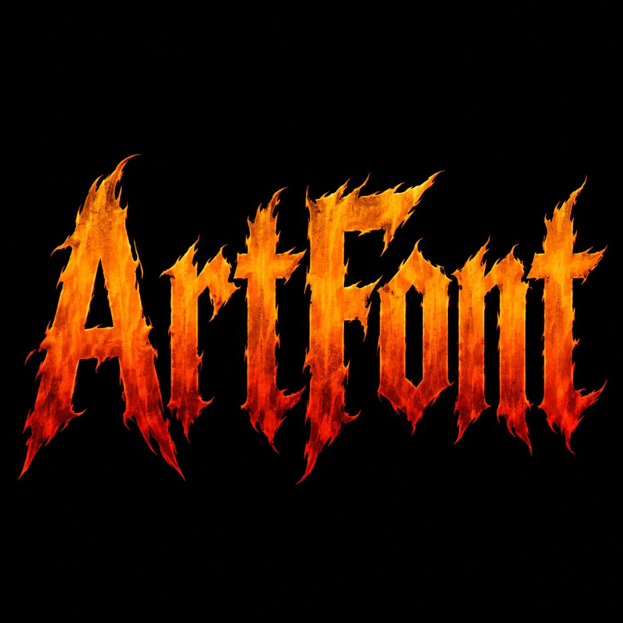 Halloween Flame Gothic - Halloween AI font template preview