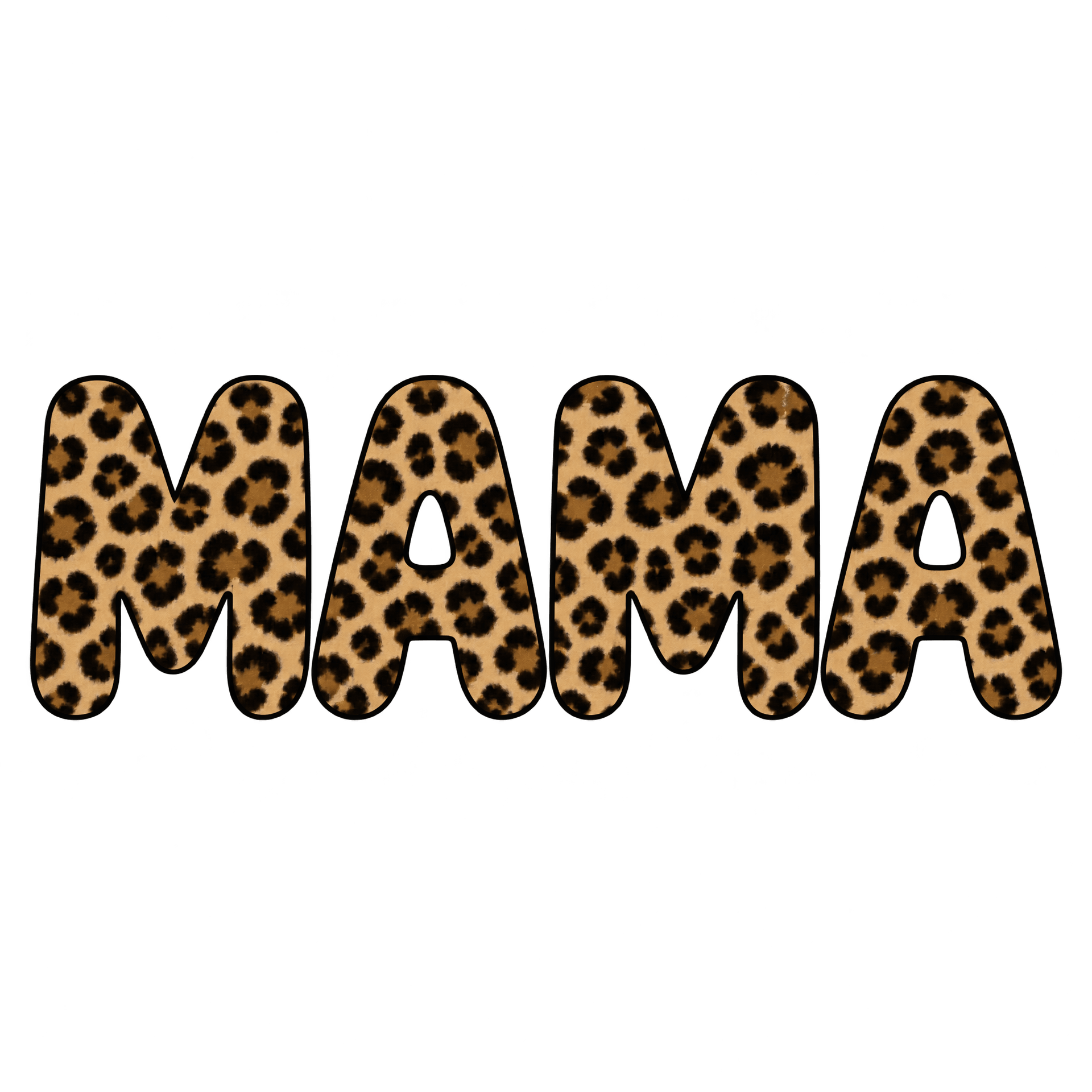 Leopard Fill Letters - Print & Cut AI font template preview