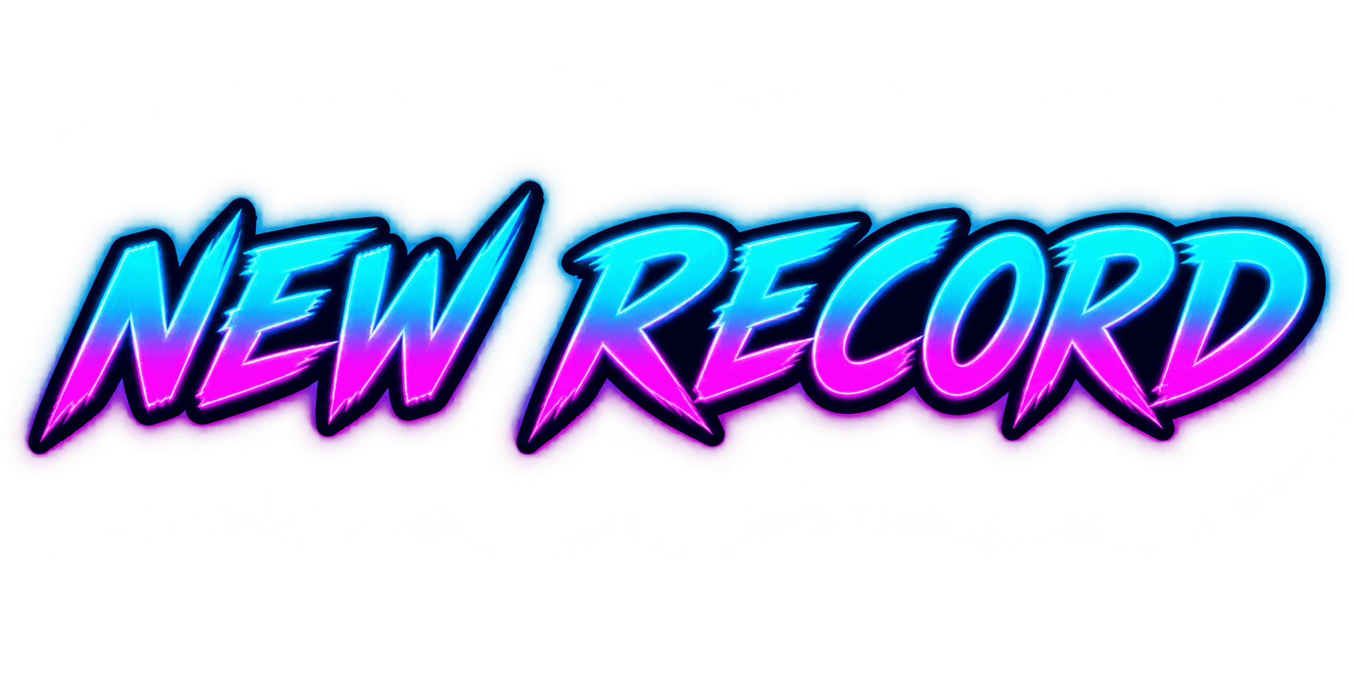 Gaming Neon Thumbnail Text - Print & Cut AI font template preview