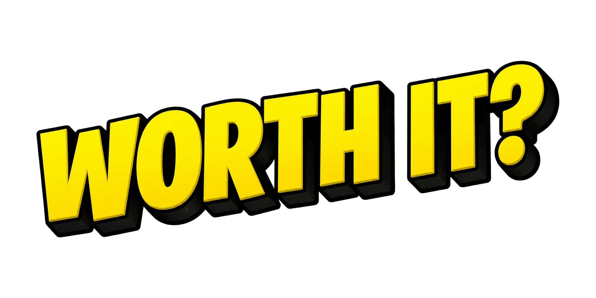 Yellow Pop Thumbnail Text - Print & Cut AI font template preview