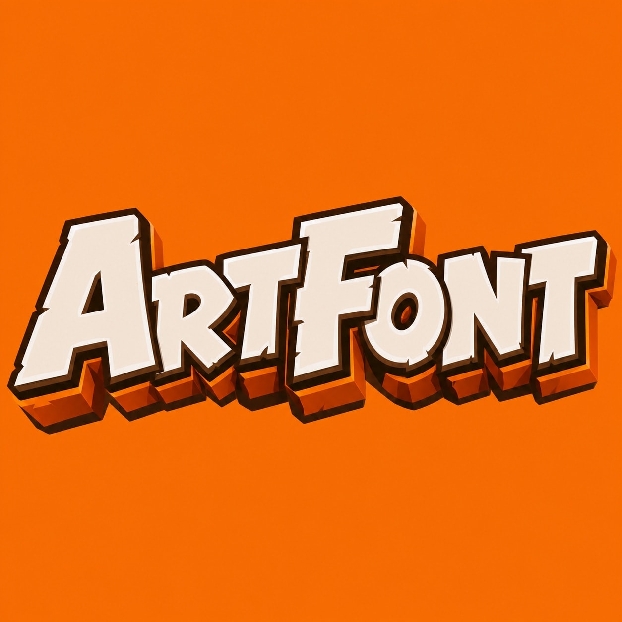 Orange Block Graffiti - Street Art AI font template preview