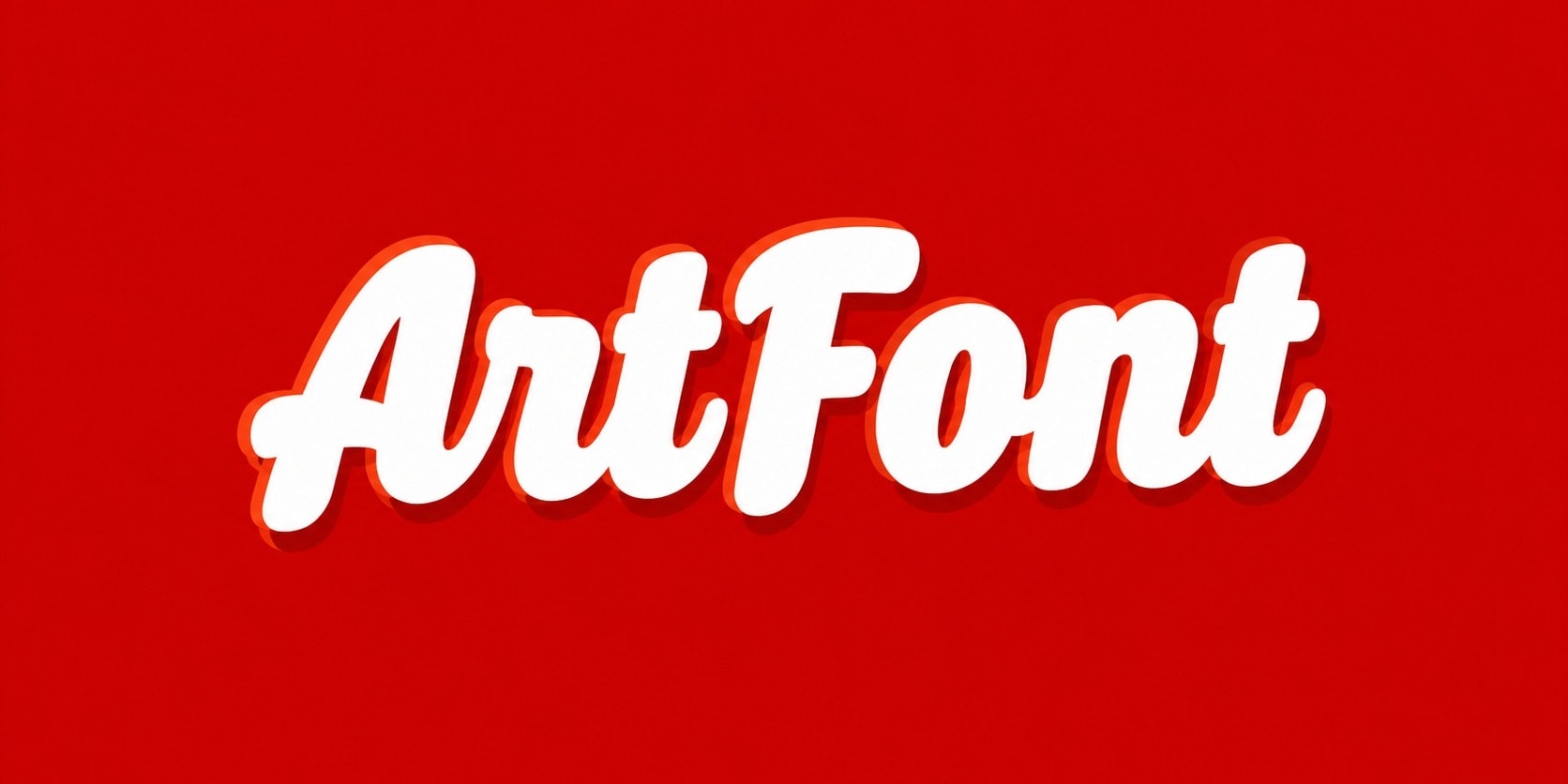 Red Offset Script - Wordmark AI font template preview
