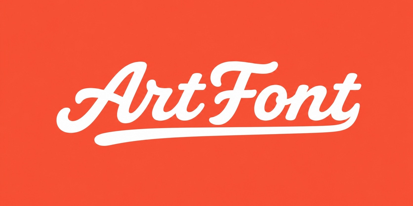 Underline Swash Script - Wordmark AI font template preview