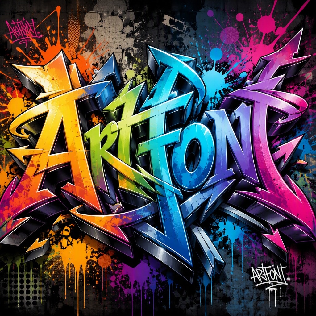 Wild Style - Street Art AI font template preview
