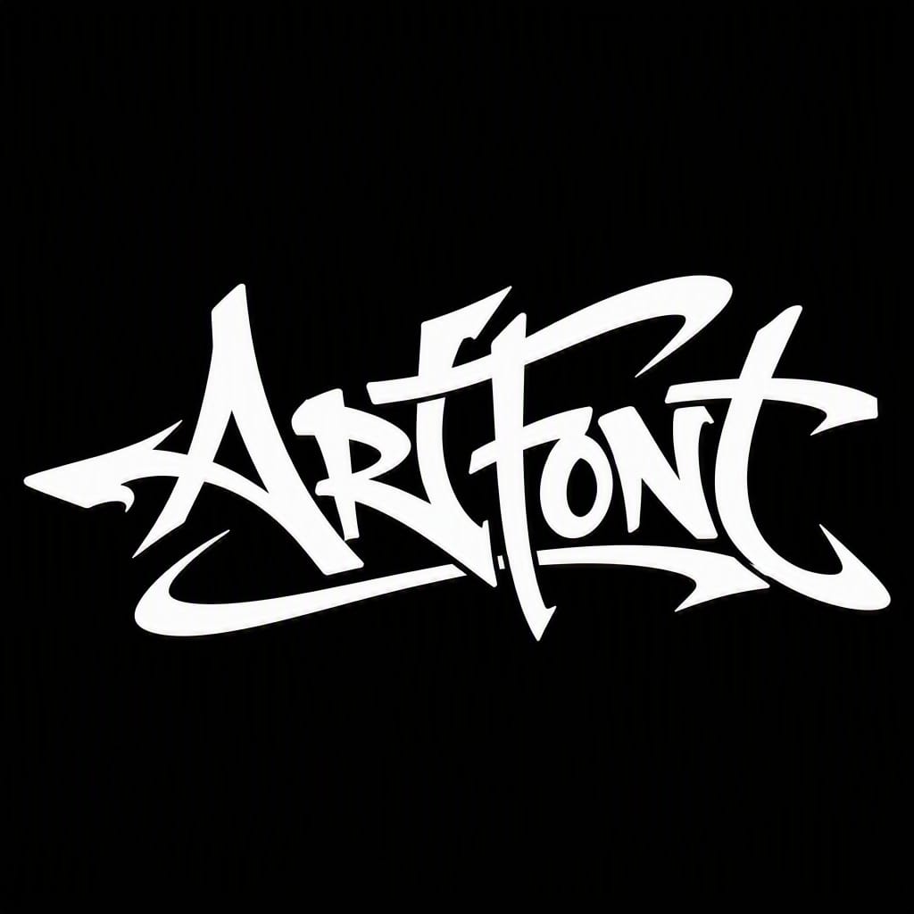 Sharp Curve Graffiti - Street Art AI font example | ArtFont