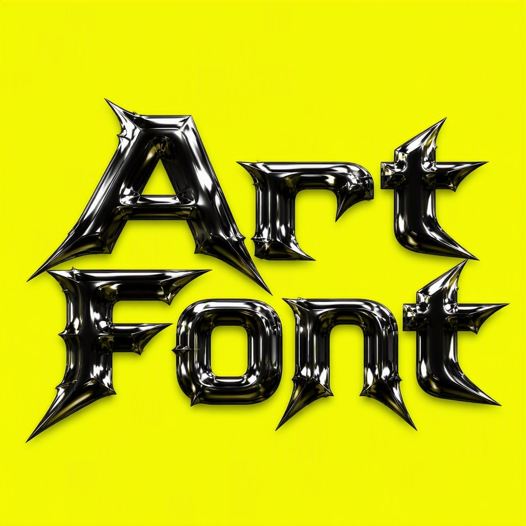 Molten Black Blade - Street Art AI font template preview