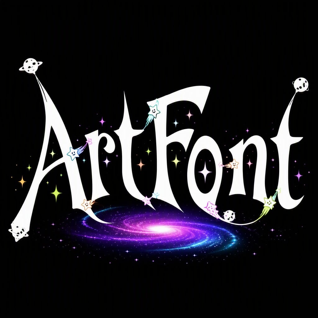 Space Fantasy Graffiti - Street Art AI font example | ArtFont