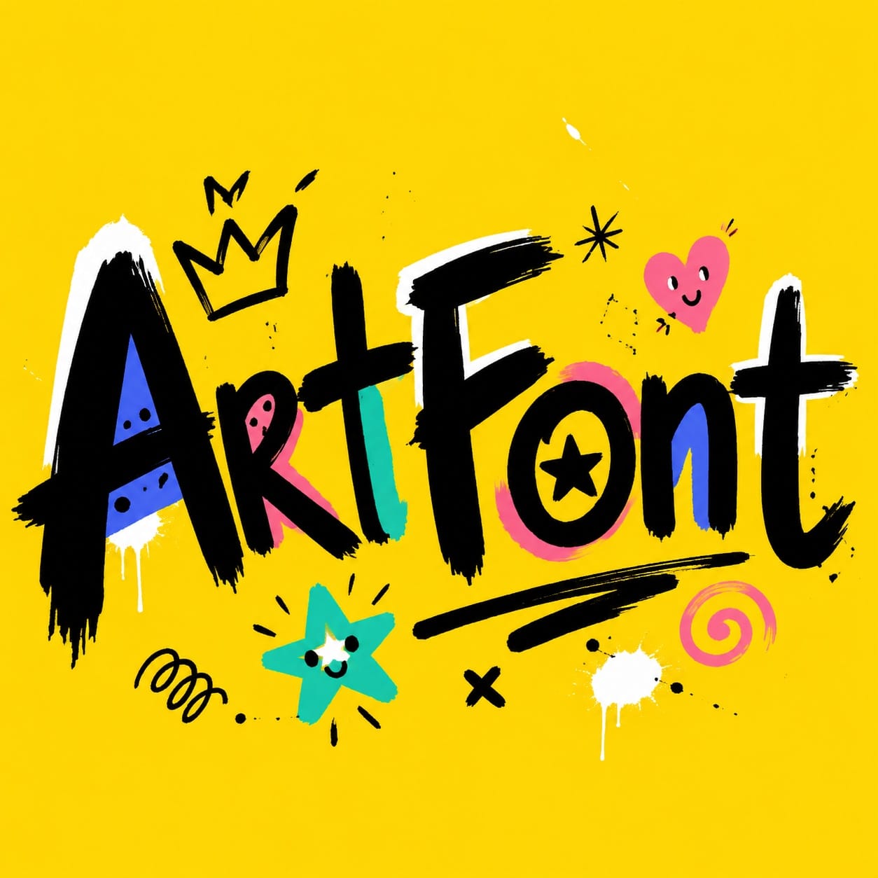 Playful Graffiti Solid - Street Art AI font example | ArtFont