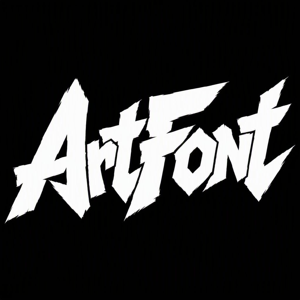 Geometric Block Cut - Street Art AI font example | ArtFont