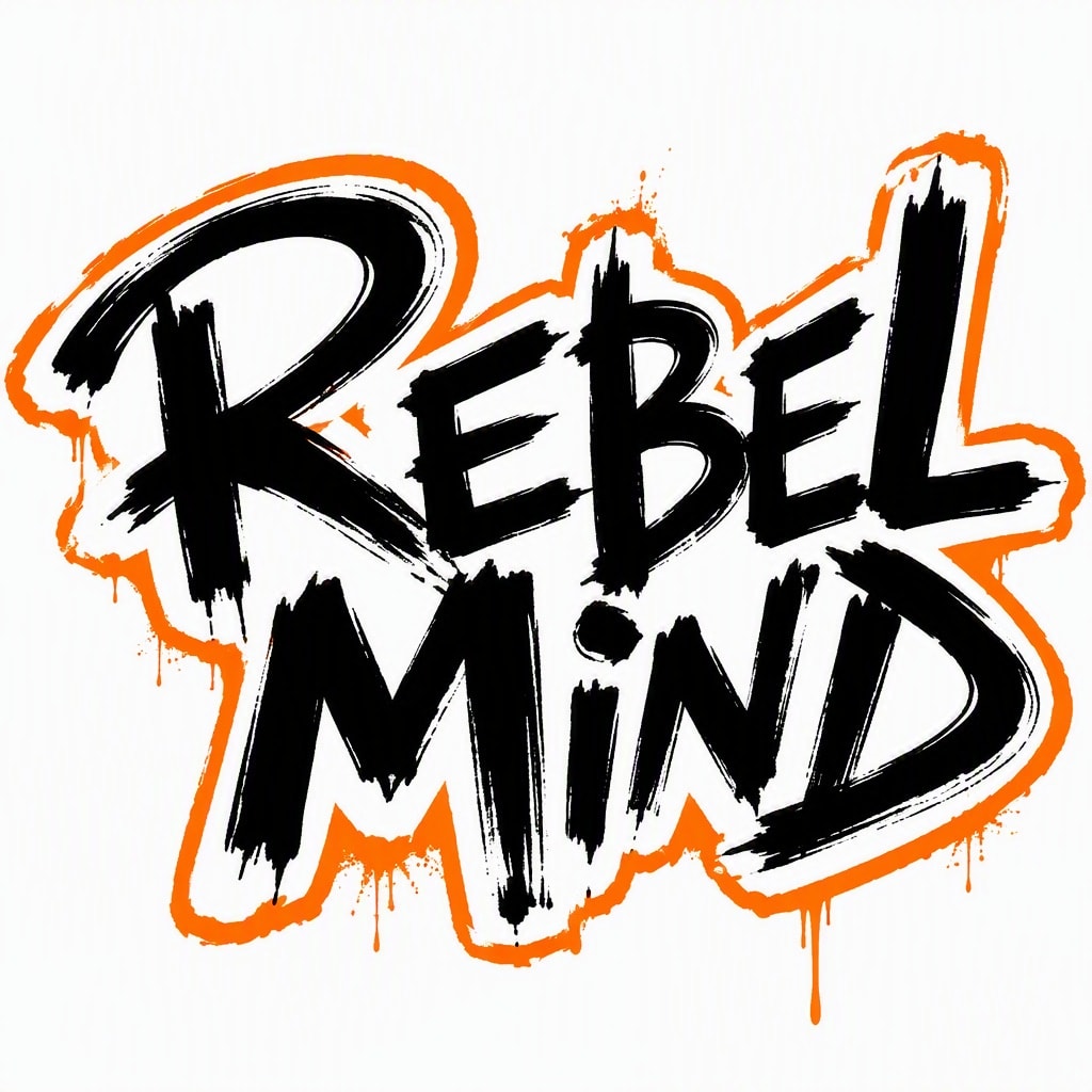 Orange Outline Spray - Street Art AI font template preview