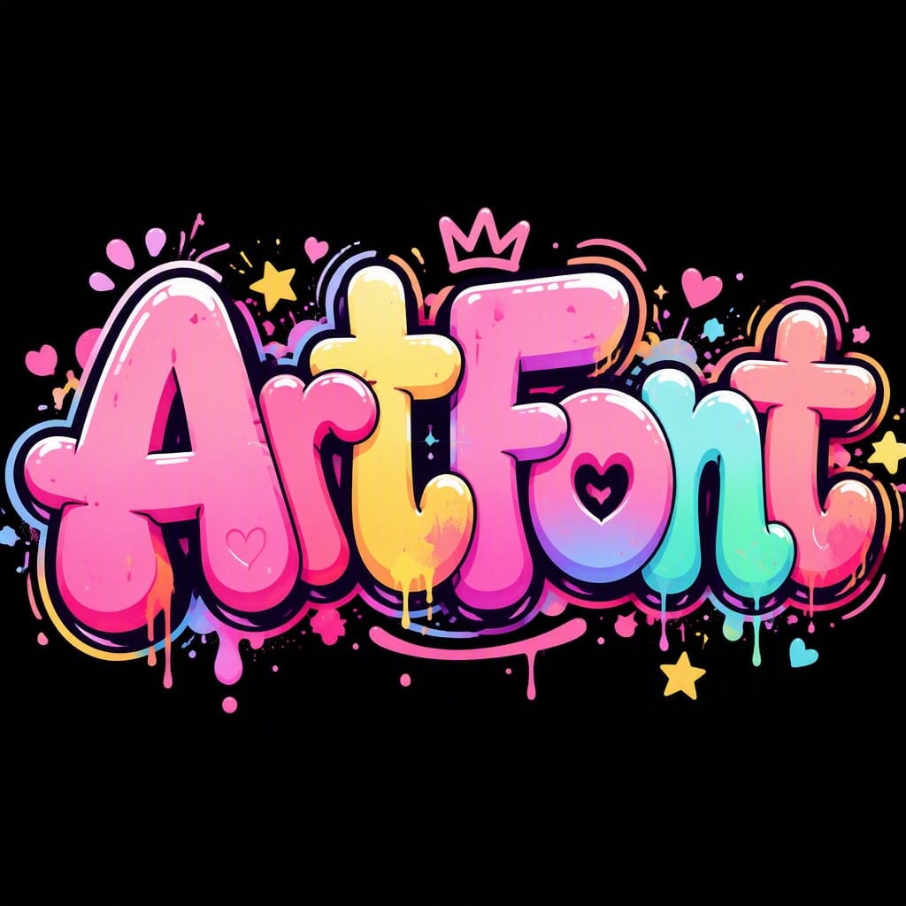 Cute Street Style 3 - Cute AI font example | ArtFont