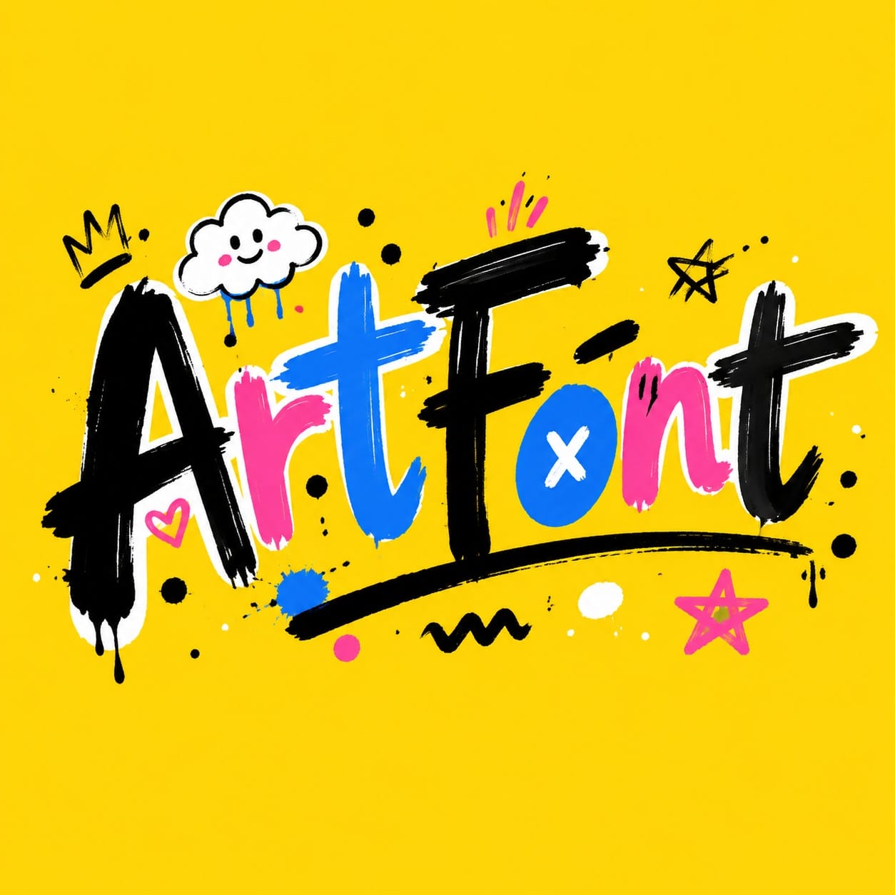 Cute Street Style 5 - Cute AI font example | ArtFont