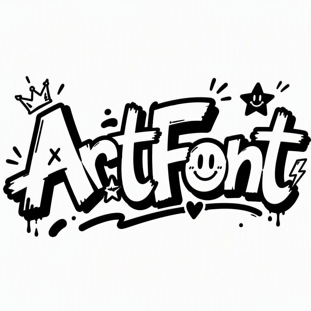 Bold Graffiti Urban - Street Art AI font template preview