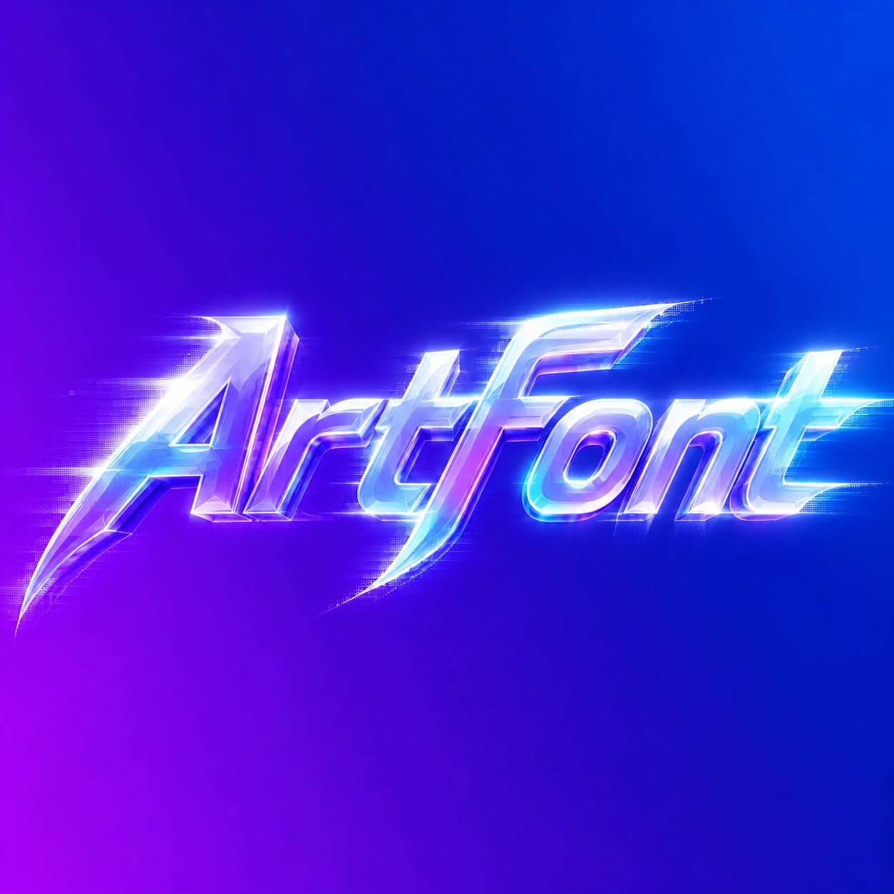 Speed Light Blur - Neon Glow AI font example | ArtFont