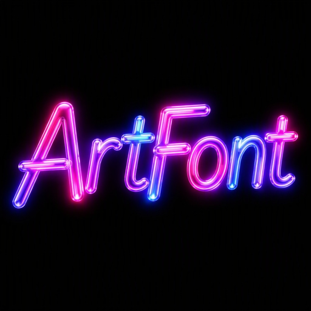 Nightclub Glow Effect - Neon Glow AI font template preview