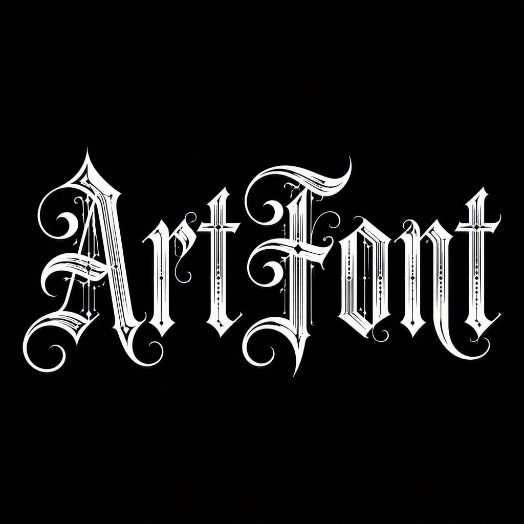 Ornate Blackletter - Retro AI font template preview