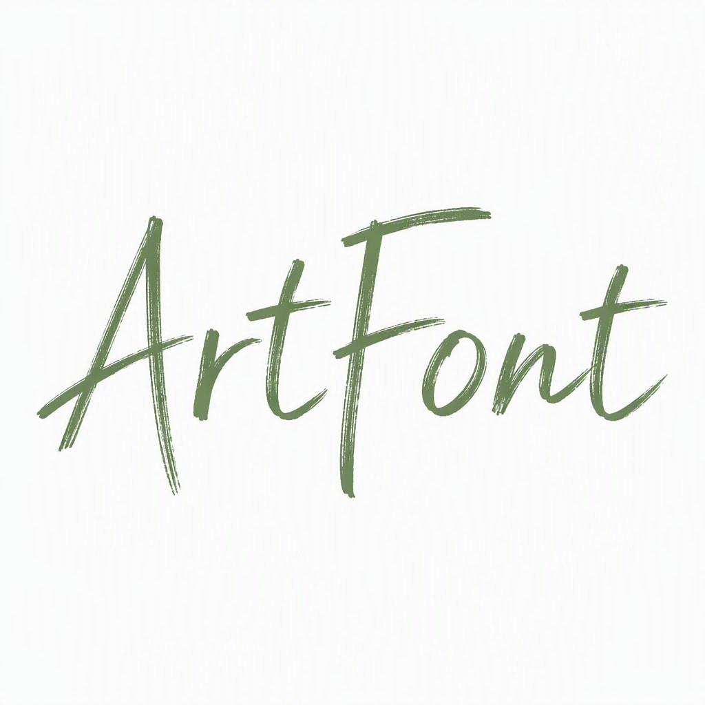 Artistic Journal Hand - Calligraphy AI font template preview
