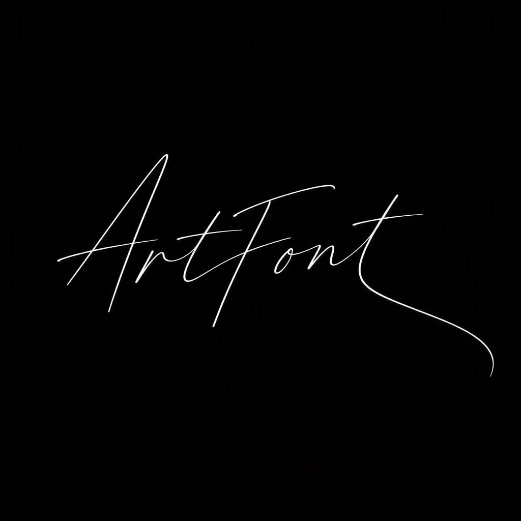 Hair-Thin Matte Script - Calligraphy AI font example | ArtFont