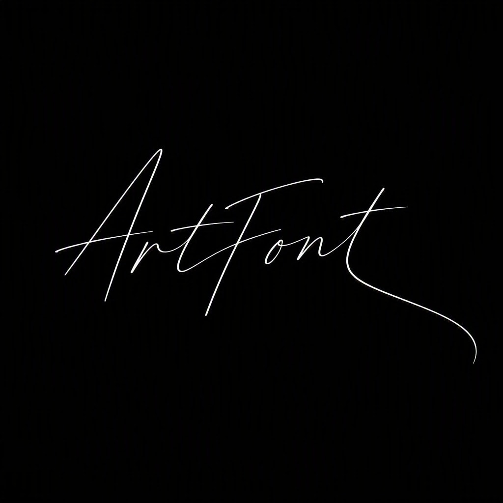 Hair-Thin Matte Script - Calligraphy AI font template preview