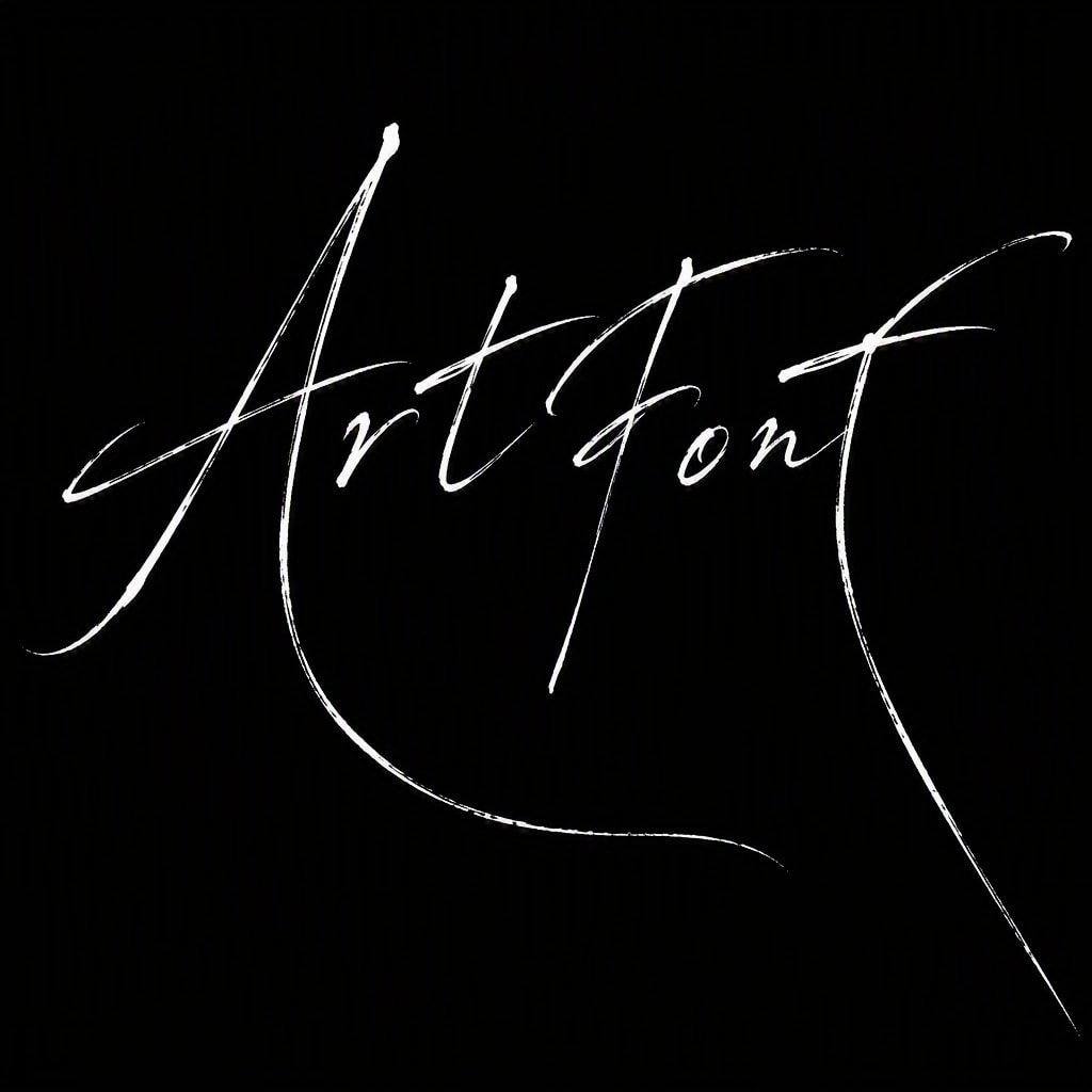 Hairline Wild Cursive - Calligraphy AI font template preview