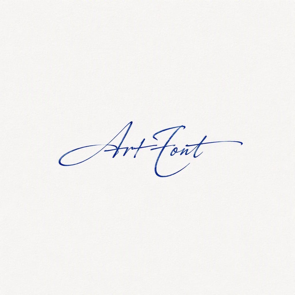 Vector Signature Flow - Calligraphy AI font example | ArtFont
