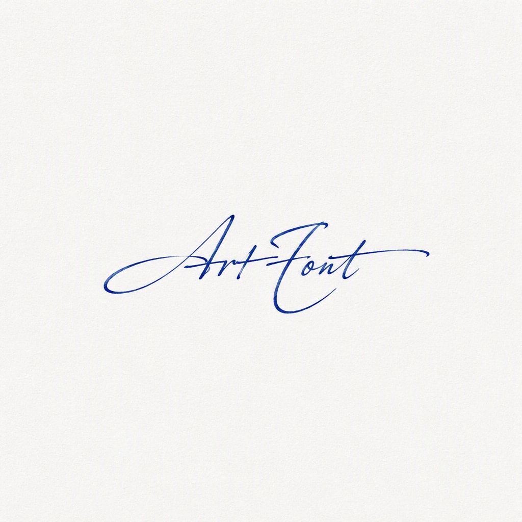 Vector Signature Flow - Calligraphy AI font template preview