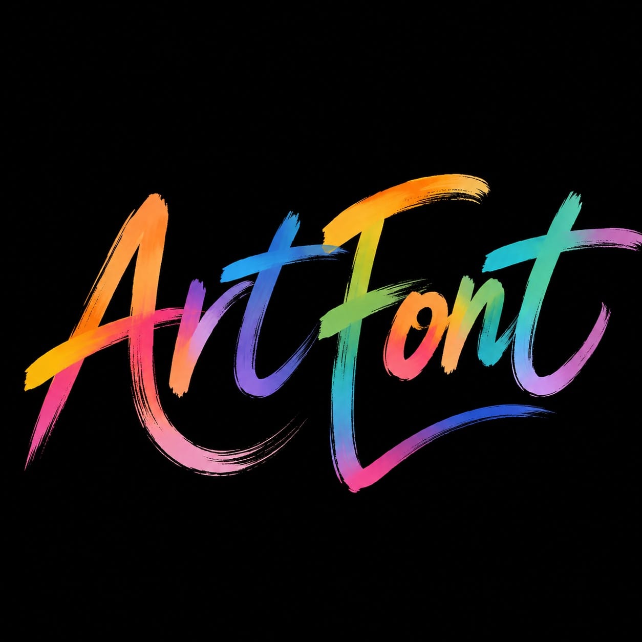 Rainbow Marker Script - Calligraphy AI font example | ArtFont