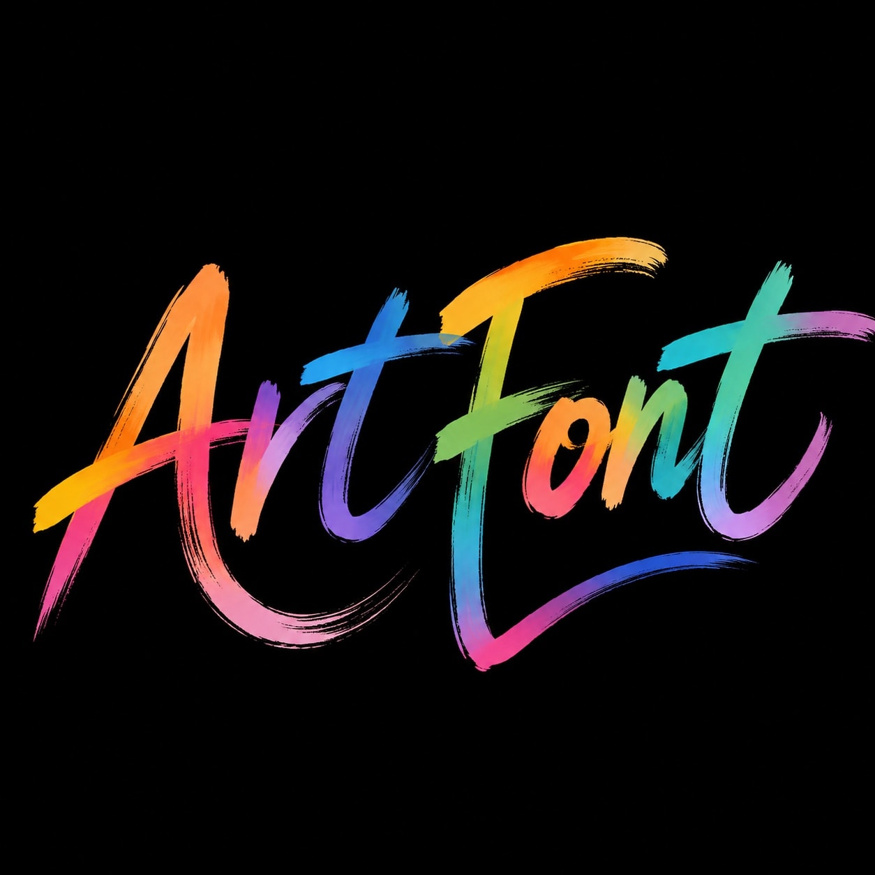Rainbow Marker Script - Calligraphy AI font template preview